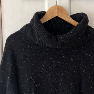 Casual chic cashmere cowl-neck tunic